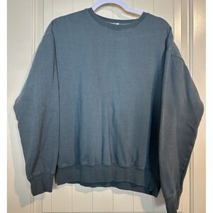 Vintage Collection green crewneck fleece lined sweatshirt sz S oversized‎